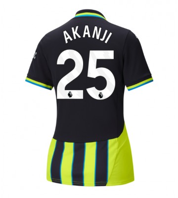 Manchester City Manuel Akanji #25 Segunda Equipación Mujer 2024-25 Manga Corta